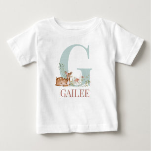 Personalised Name Initial Letter G Baby T-Shirt