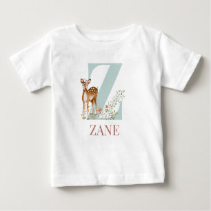Personalised Name Initial Letter Z Baby T-Shirt