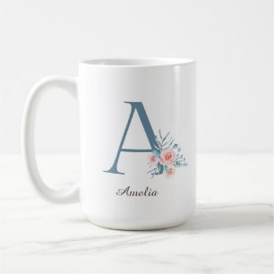 Personalised name initial mug with affirmations