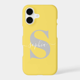 Personalised Name, Initial-Script, Yellow/Silver