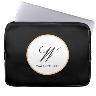 Personalised Name & Initial Tech Gift Laptop Sleeve