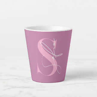 Personalised name initials latte mug