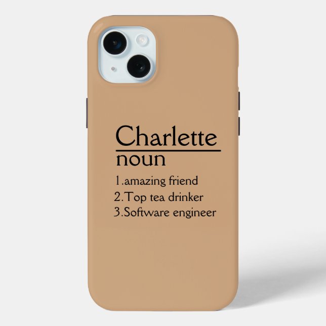 Personalised Name  iPhone 15 Plus Case (Back)
