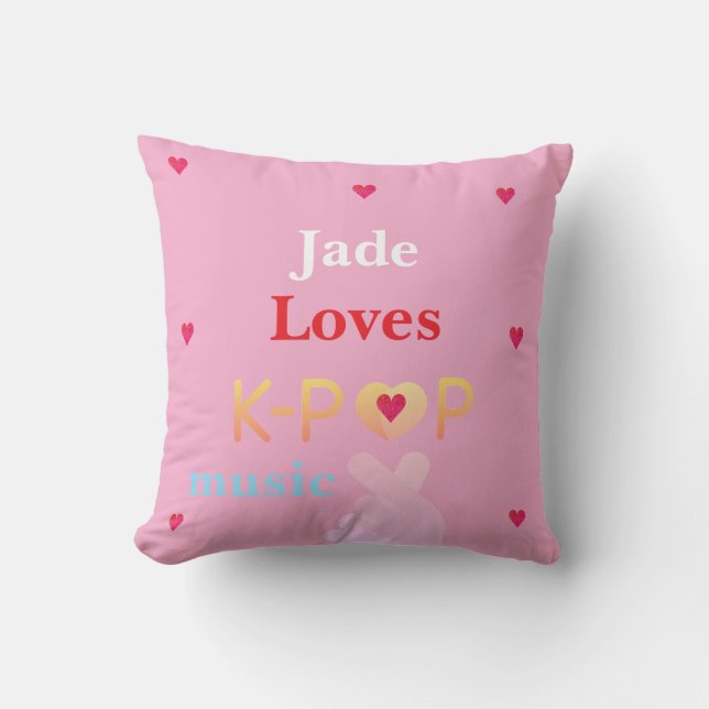  Personalised name K-pop Cushion (Front)