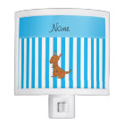 Personalised name kangaroo blue white stripes