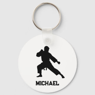 Personalised Name Karate / Taekwondo / judo Key Ring