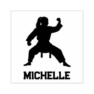 Personalised Name Karate / Taekwondo / judo     Rubber Stamp