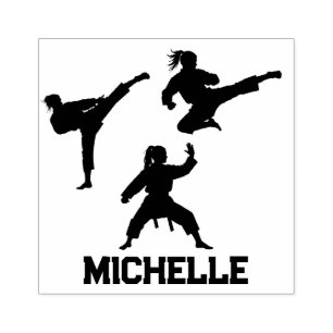 Personalised Name Karate / Taekwondo / judo Rubber Stamp