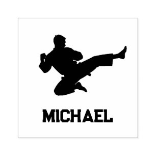 Personalised Name Karate / Taekwondo / judo Rubber Stamp