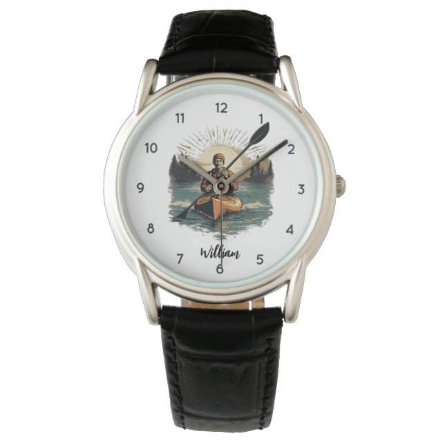 Personalised Name Kayaking Kayaker Watch (Front)