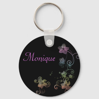 Personalised Name Keyring - Rainbow Flowers