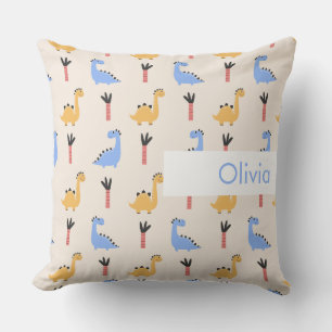 Personalised Name Kids Cute Pattern Cushion