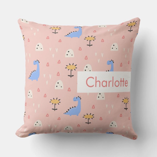 Personalised Name Kids Cute Pattern Cushion (Front)