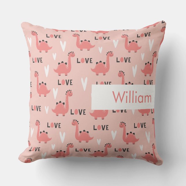 Personalised Name Kids Cute Pattern Cushion (Front)