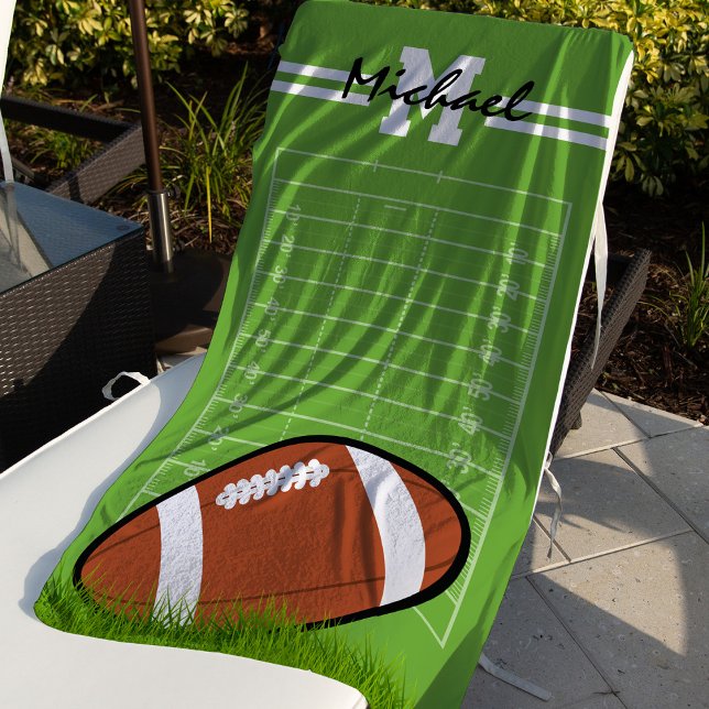 Personalised Name Kids Football Beach Towel (Creator Uploaded)