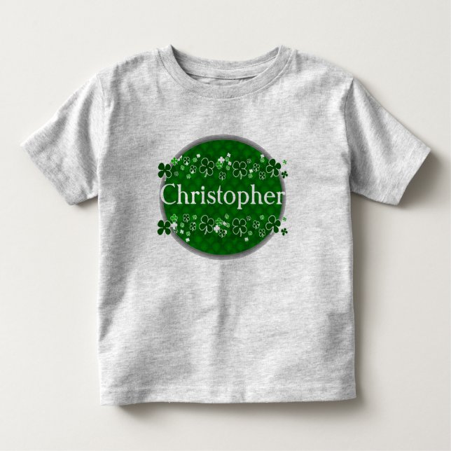 Personalised Name Kids St. Patrick's Day Toddler T-Shirt (Front)