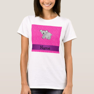 Personalised name koala bear pink stars T-Shirt