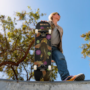 Personalised Name Koi Fish Skateboard