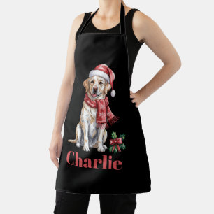 Personalised Name Labrador Retriever Christmas Apron