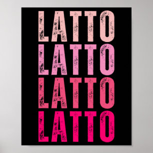 Personalised Name Latto I Love Latto Vintage  Poster