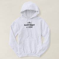 Personalised Name Lazy Day Hooded Sweatshirt