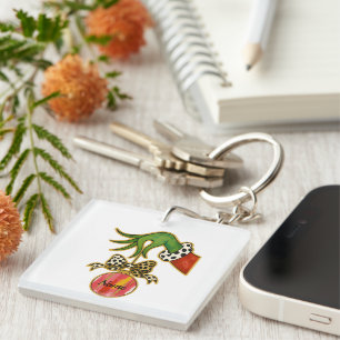 personalised Name Leopard Bow Parrot Ornament Key Ring