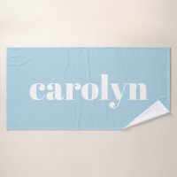 Personalised Name Light Blue Retro Typography