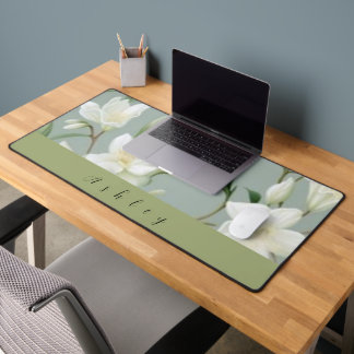Personalised name Lily of the valley Desk Mat