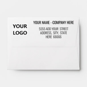 Personalised Name Logo Address Envelope Template