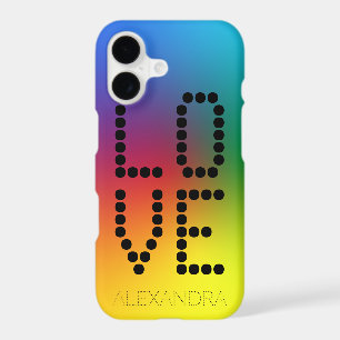Personalised Name & Love Trendy Font, Rainbow