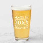 Personalised Name Made in Year Glass<br><div class="desc">Personalised Name Made in Year Glass  beer glass from Ricaso - add your own year and recipients name to this great glass.  Perfect for birthday gift ideas</div>