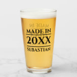 Personalised Name Made in Year Glass<br><div class="desc">Personalised Name Made in Year Glass  beer glass from Ricaso - add your own year and recipients name to this great glass.  Perfect for birthday gift ideas</div>