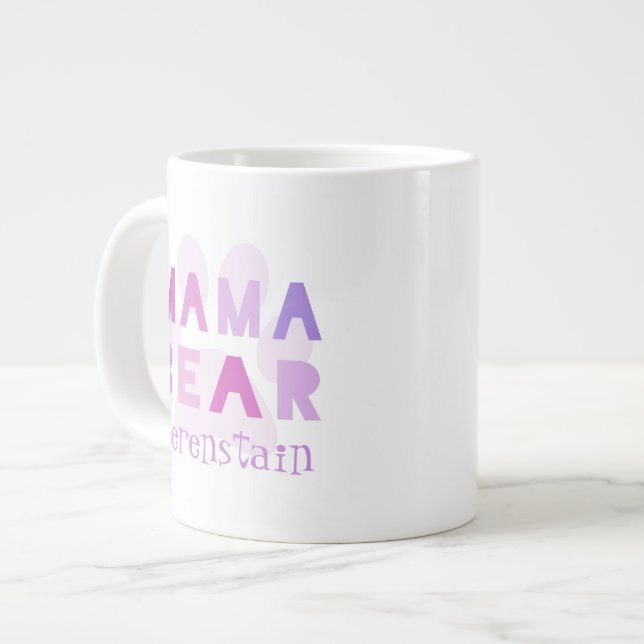 Personalised Name Mama bear Large Coffee Mug (Front Left)