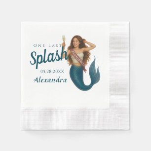 Personalised Name Mermaid Bachelorette Napkin