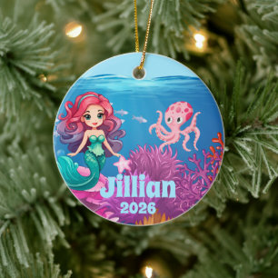 Personalised Name Mermaid Child Ornament