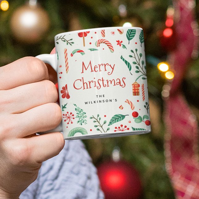 Personalised Name Merry Christmas  Coffee Mug (Creator Uploaded)