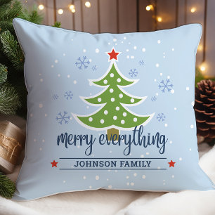Personalised Name Merry Everything Christmas Cushion
