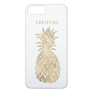 personalised name metallic effect pineapple Case-Mate iPhone case