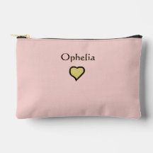 Personalised Name Minimal Heart Black & Pink