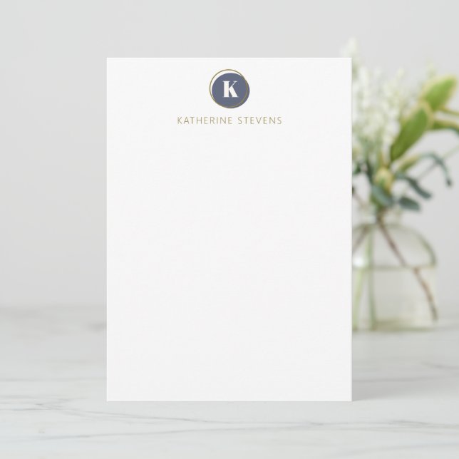 Personalised Name Minimalist Professional Monogram Card (Standing Front)