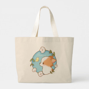 Personalised Name Mochi Pomchi Flower Tote Bag