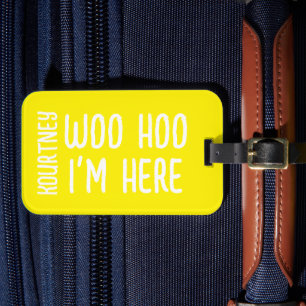 Personalised Name Modern Bold Funny Luggage Tag