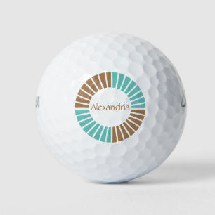 Personalised Name Modern Golf Balls
