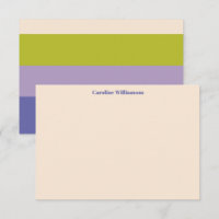 Personalised Name Modern Purple Green Bold