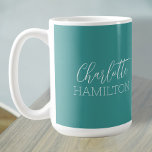 Personalised Name Modern Simple Coffee Mug<br><div class="desc">Personalised Name Modern Simple mug by Ricaso - easy to add your own first and surname to this classy coffee mug. with typography coupling</div>