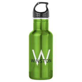 Personalised Name Modern Simple Monogram Sports 532 Ml Water Bottle