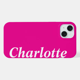 Personalised Name Modern Stylish Minimal Black iPhone 15 Plus Case