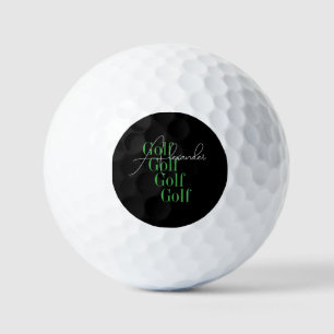 Personalised Name Modern Typography Golf Balls