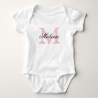 Personalised name monogram baby creeper jumpsuit