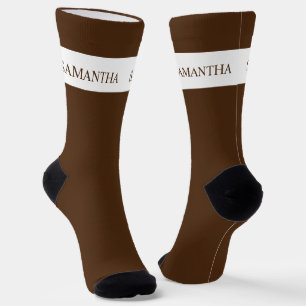 Personalised Name Monogram Basic Minimalistic Socks